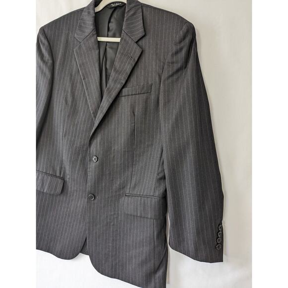 JoS A Bank 100% Wool‎ Charcoal Pinstripe Blazer Sport Coat Jacket Mens Size 40R - Picture 2 of 12